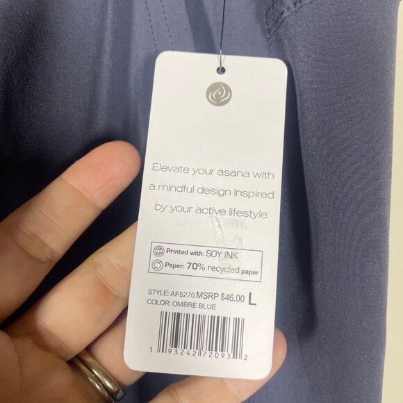 NWT! Apana Lightweight Activewear Pants Jogger Women's Large Gray Pockets Yoga! - Picture 3 of 7